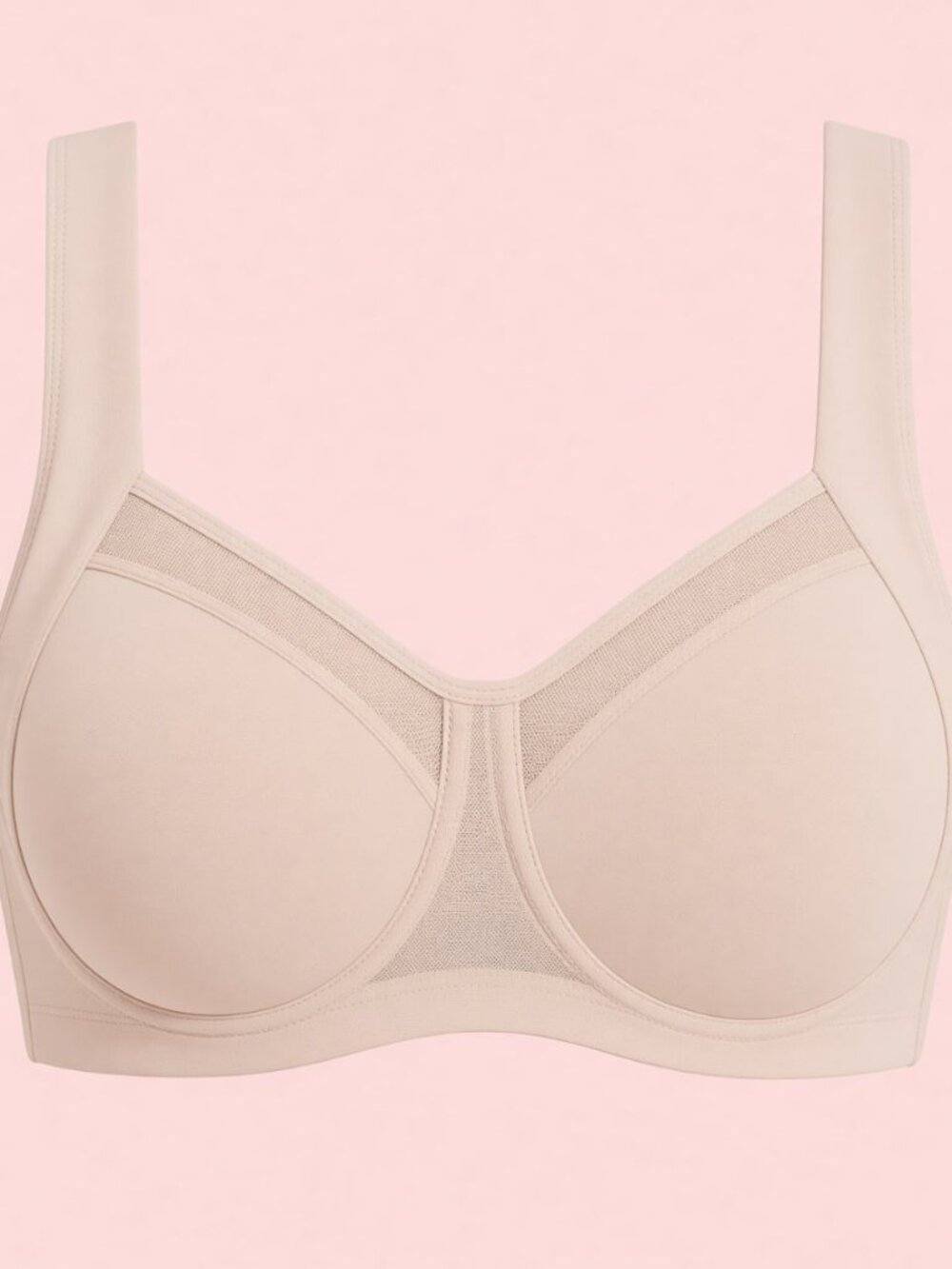 SYROKAN Front Mesh Unlined Sports Bra for Women 36D 34D